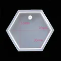 Moule silicone étiquette ronde étoile carré pendentif – Couleur N°8-Hexagone