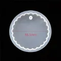 Moule silicone étiquette ronde étoile carré pendentif – Couleur N°9-ondes-rondes