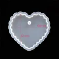 Moule silicone étiquette ronde étoile carré pendentif – Couleur No.10-wave-heart