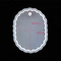 Moule silicone étiquette ronde étoile carré pendentif – Couleur No.11-wave-oval