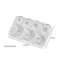 Moule silicone étoile lune carré goutte pendentif bijoux – Color BLANC (01)