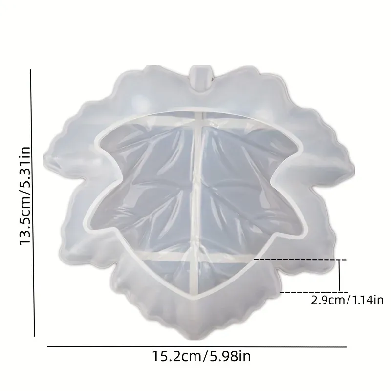 Moule silicone feuille érable 3D pour plateau et bijoux