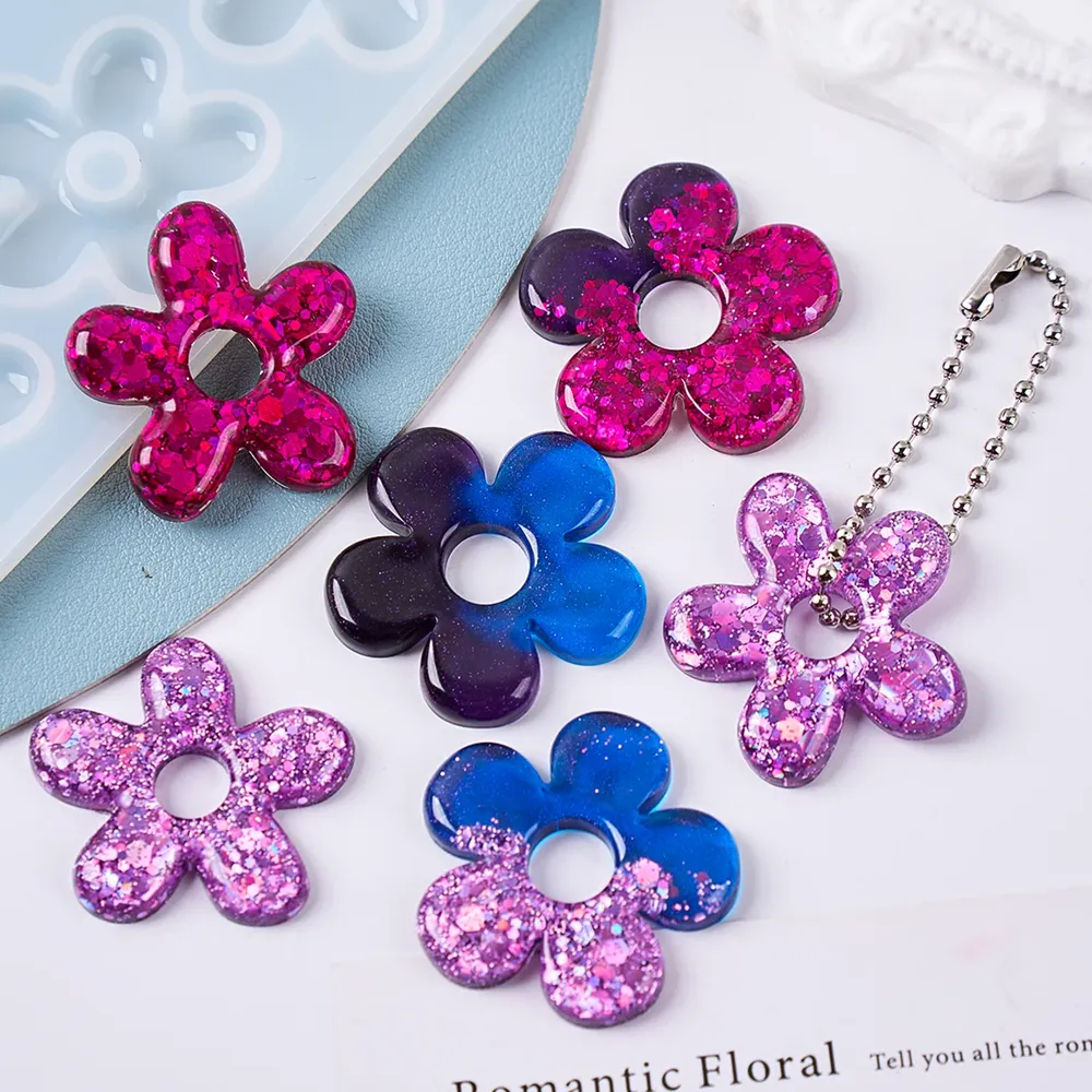 Moule silicone fleur creuse pour bijoux