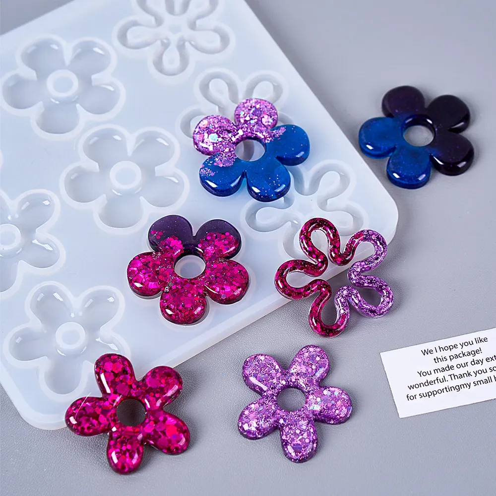 Moule silicone fleur creuse pour bijoux