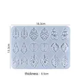 Moule silicone fleur feuilles pour bijoux et porte-clés – Couleur BLANC (1)