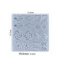 Moule silicone fleur feuilles pour bijoux et porte-clés – Couleur noir (2)