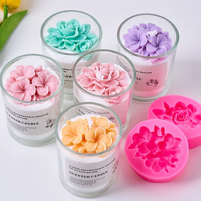 Moule silicone fleur gardénia pour bougie et savon