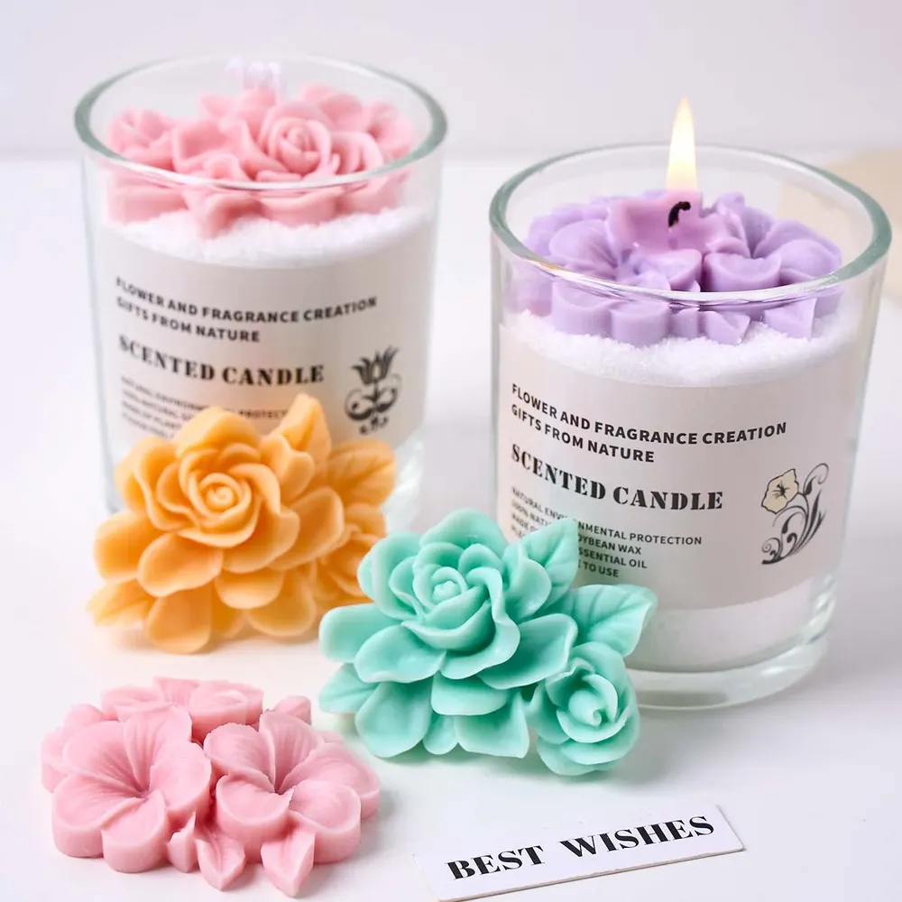 Moule silicone fleur gardénia pour bougie et savon