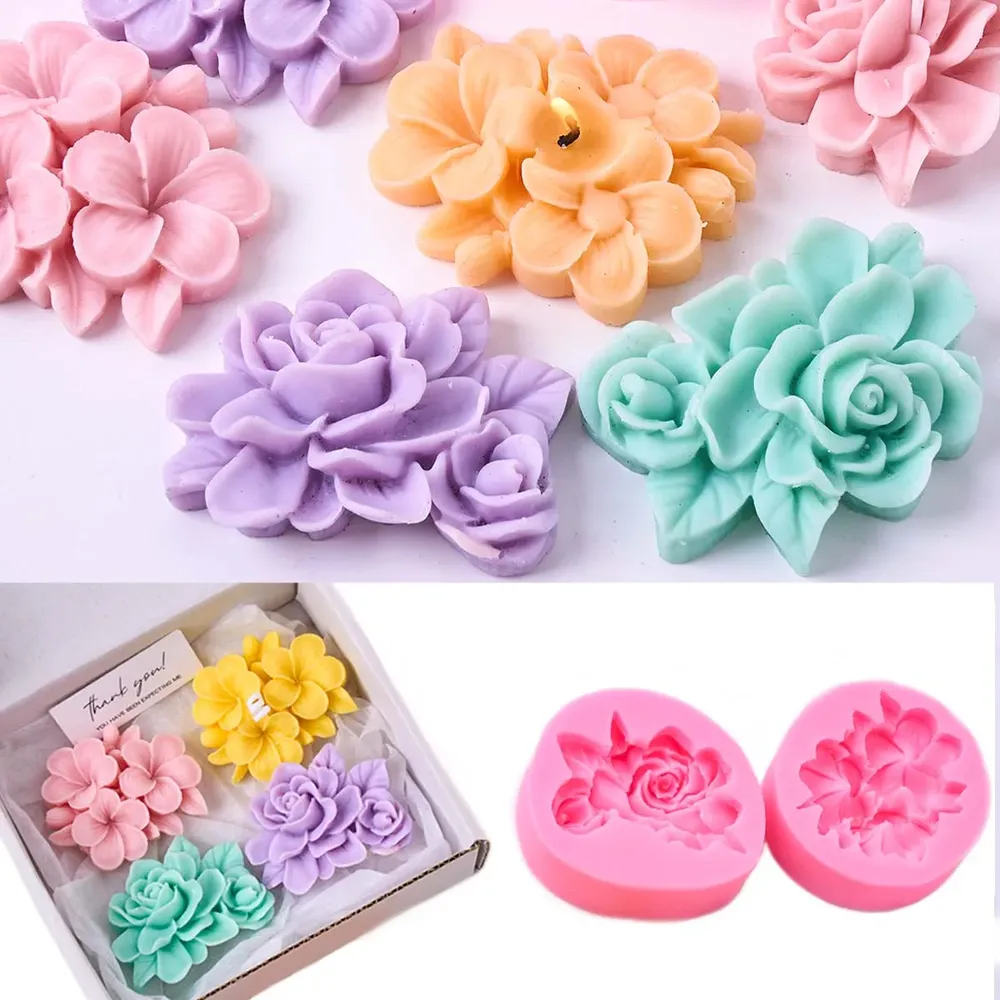 Moule silicone fleur gardénia pour bougie et savon