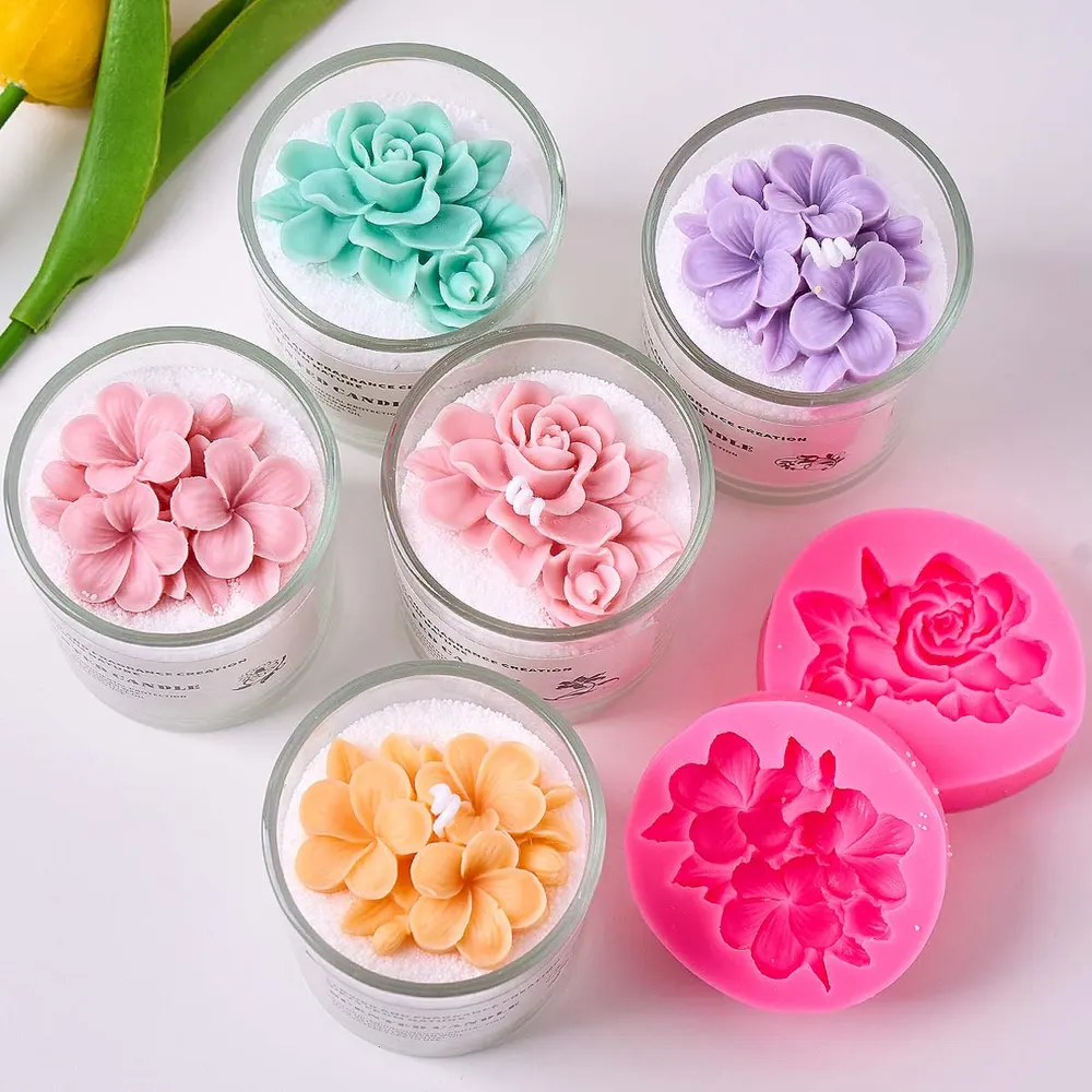 Moule silicone fleur gardénia pour bougie et savon