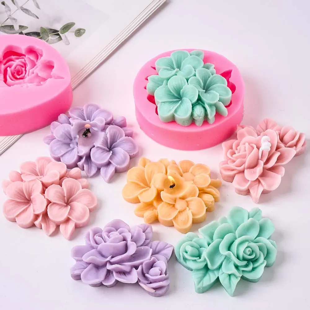 Moule silicone fleur gardénia pour bougie et savon