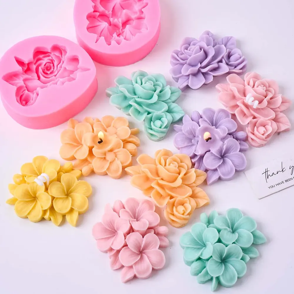 Moule silicone fleur gardénia pour bougie et savon