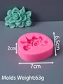 Moule silicone fleur gardénia pour bougie et savon – Couleur Gris clair (01)