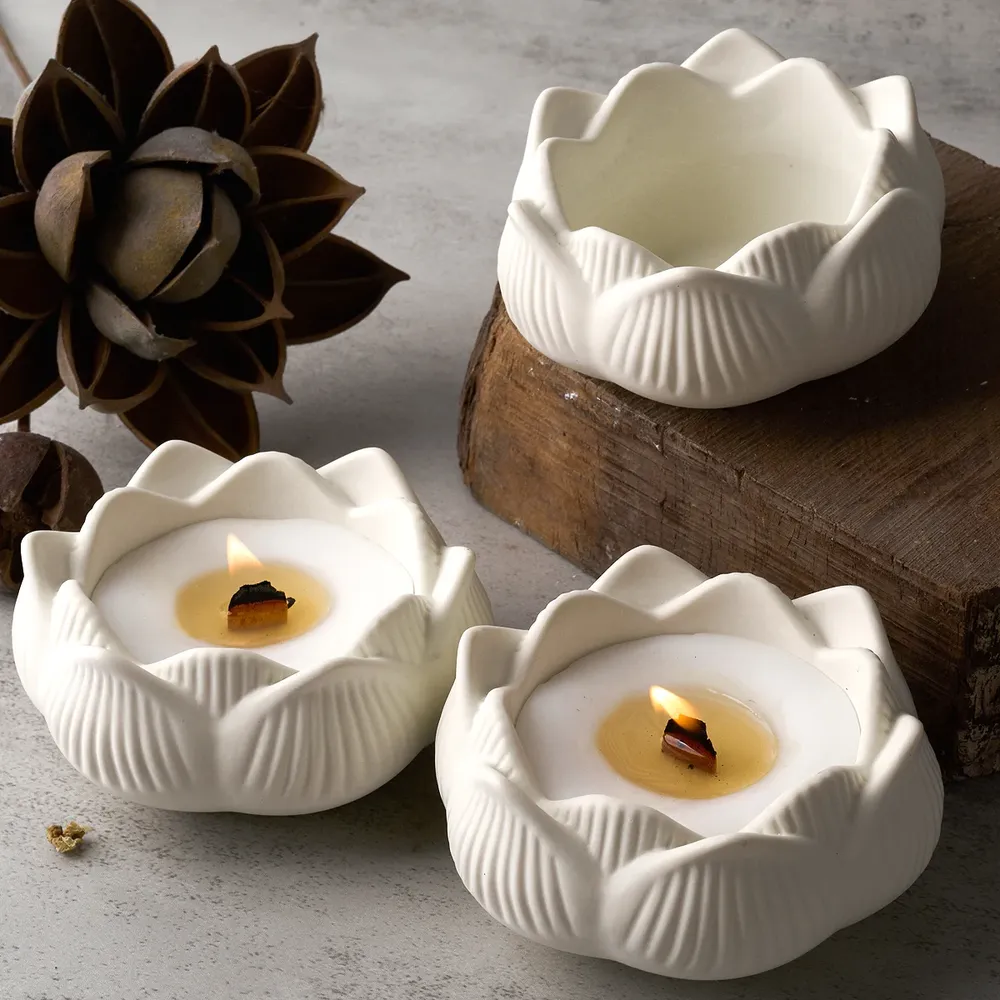 Moule silicone fleur lotus pour bougie et décoration