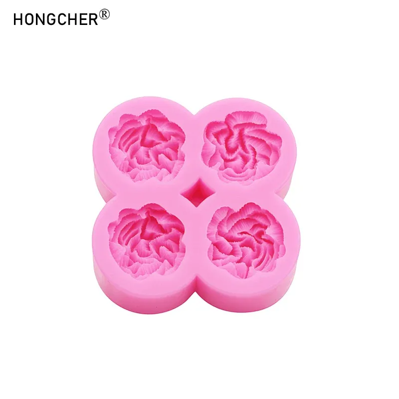 Moule silicone fleur œillet pour bijoux chocolat