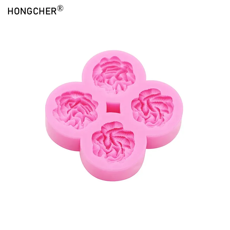 Moule silicone fleur œillet pour bijoux chocolat