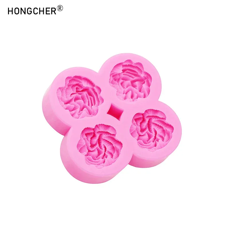 Moule silicone fleur œillet pour bijoux chocolat