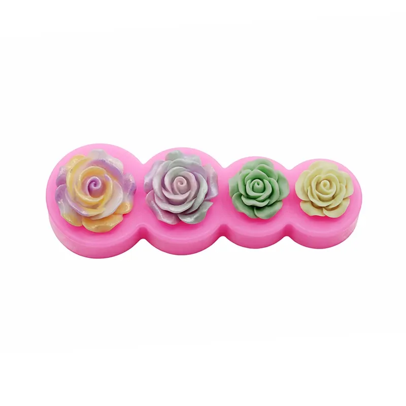 Moule silicone fleur œillet pour bijoux chocolat