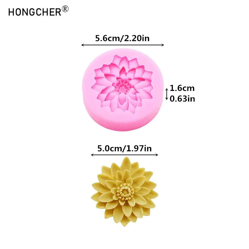 Moule silicone fleur œillet pour bijoux chocolat