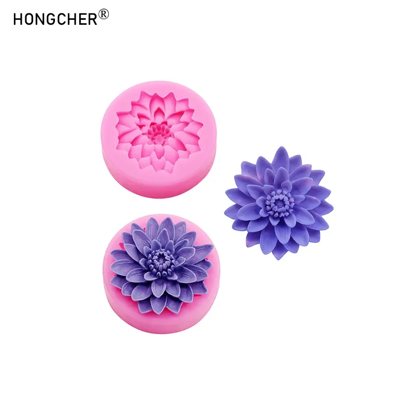Moule silicone fleur œillet pour bijoux chocolat