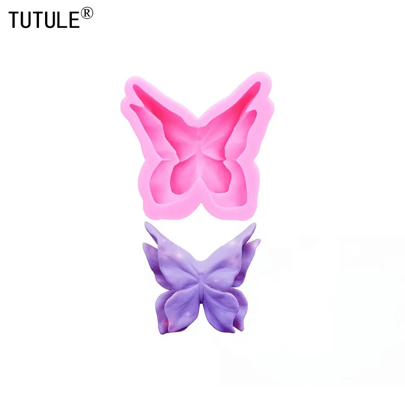 Moule silicone fleur papillon 3D pour bougie chocolat