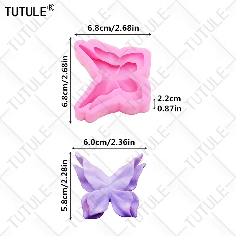 Moule silicone fleur papillon 3D pour bougie chocolat