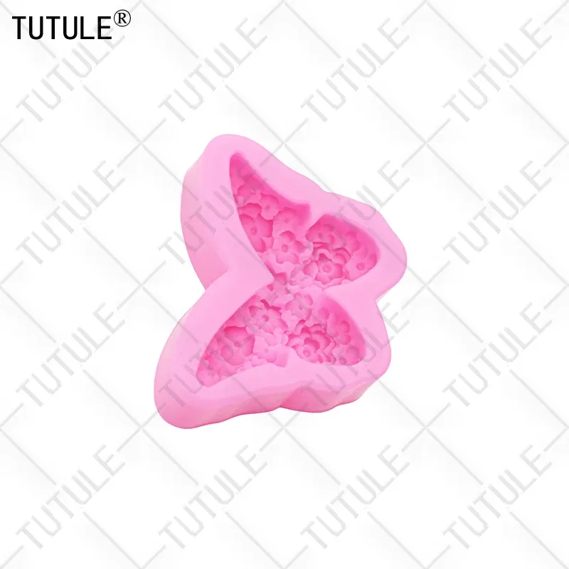 Moule silicone fleur papillon 3D pour bougie chocolat