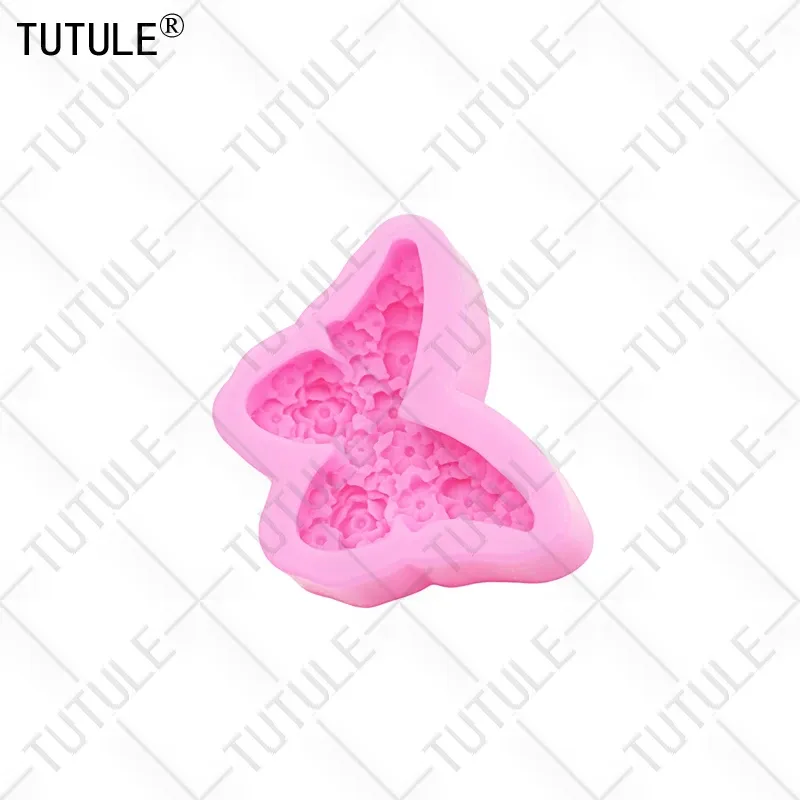 Moule silicone fleur papillon 3D pour bougie chocolat