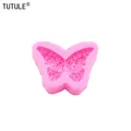 Moule silicone fleur papillon 3D pour bougie chocolat – Couleur Pink