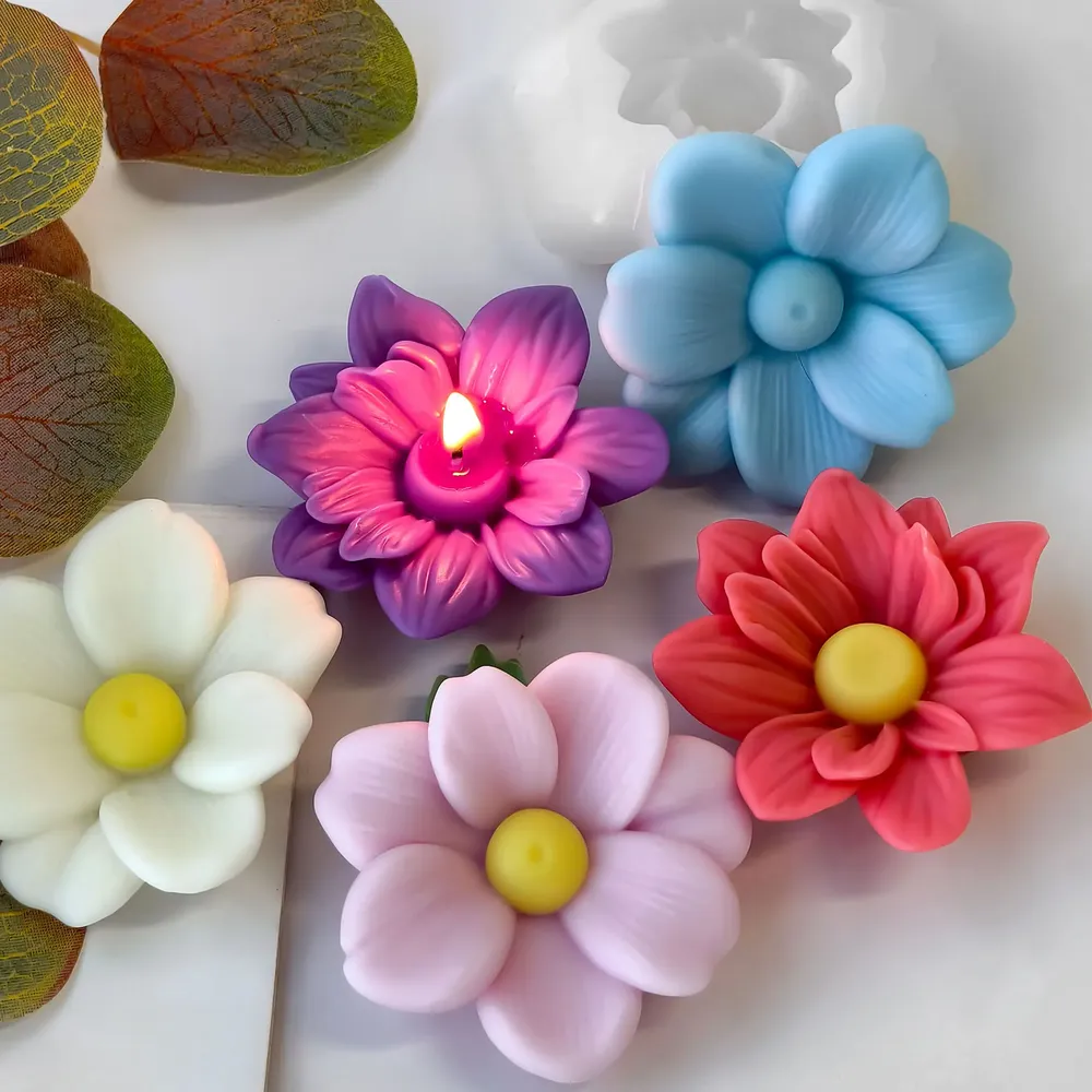 Moule silicone fleur pour bougie et pâtisserie