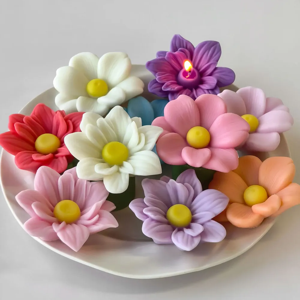 Moule silicone fleur pour bougie et pâtisserie