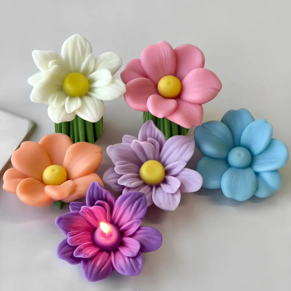 Moule silicone fleur pour bougie et pâtisserie