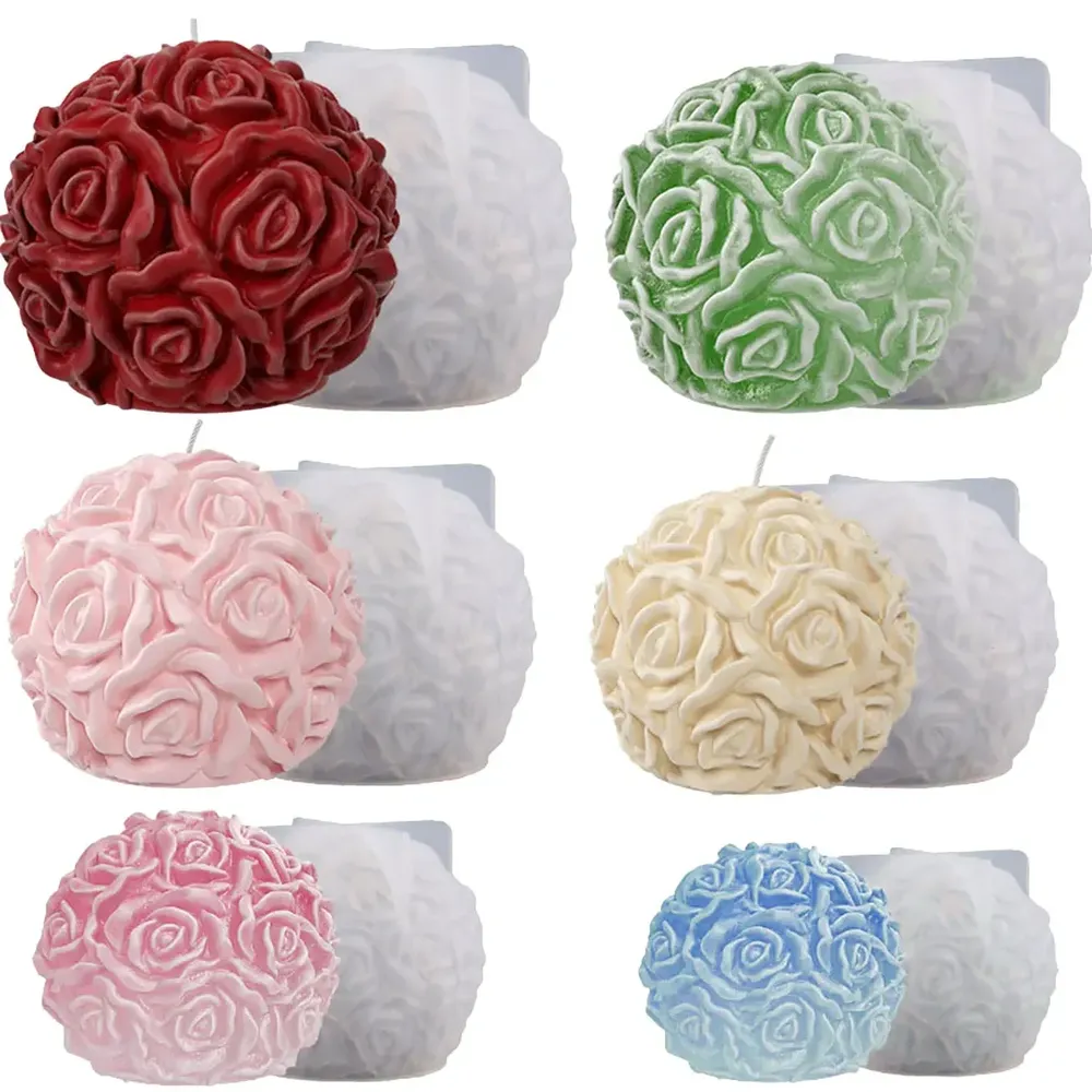Moule silicone fleurs 40 à 90 mm pour bougies et gâteaux