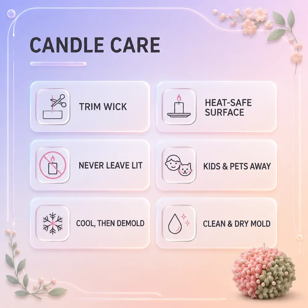 Moule silicone fleurs en grappe pour bougies et résine