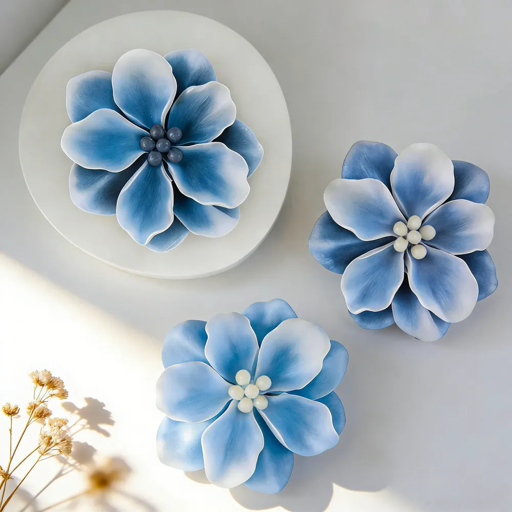 Moule silicone fleurs pour bougies, savons et résine