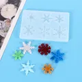 Moule silicone flocon neige creux pendentif bijoux résine – 1