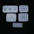 Moule silicone flocon neige creux pendentif bijoux résine – 2