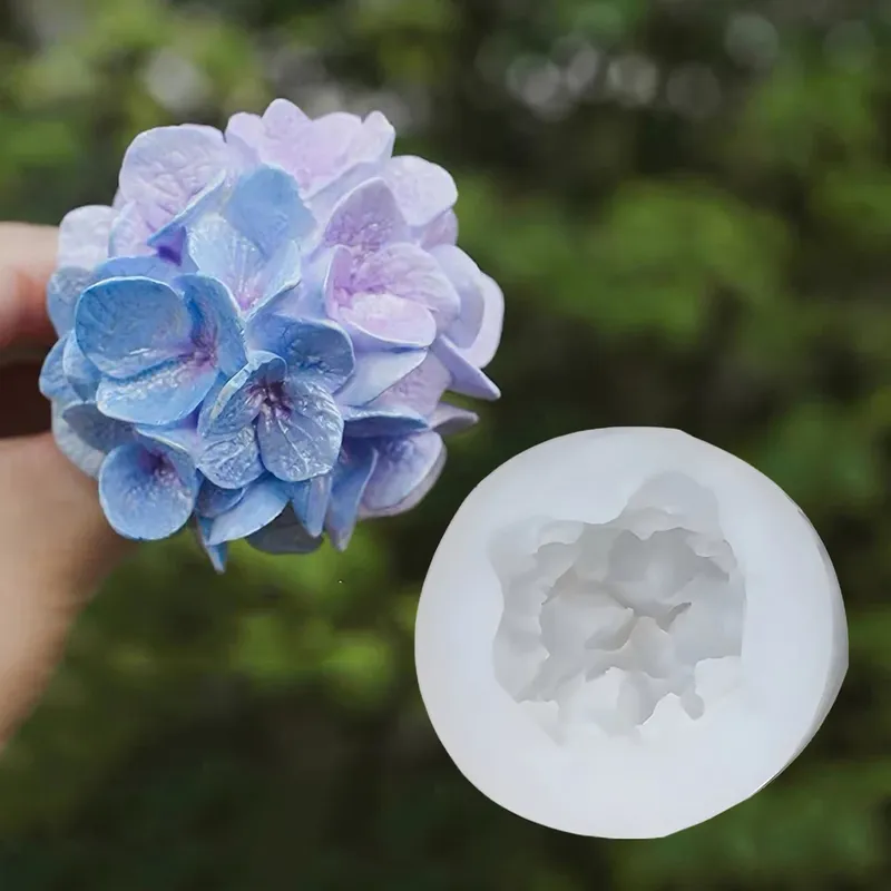 Moule silicone floral 3D pour bougie et savon
