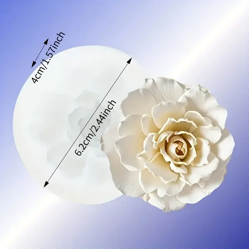 Moule silicone floral 3D pour bougie et savon