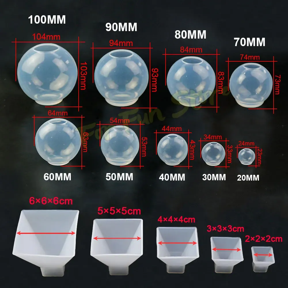 Moule silicone formes géométriques 20 à 80 mm pour bijoux