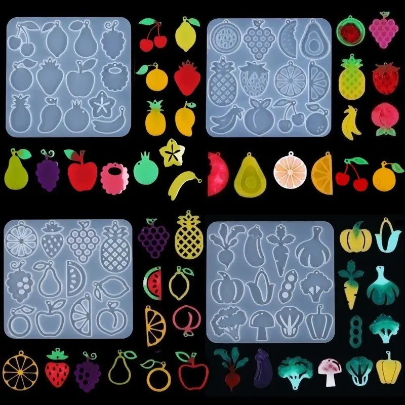 Moule silicone fruits et légumes pour bijoux