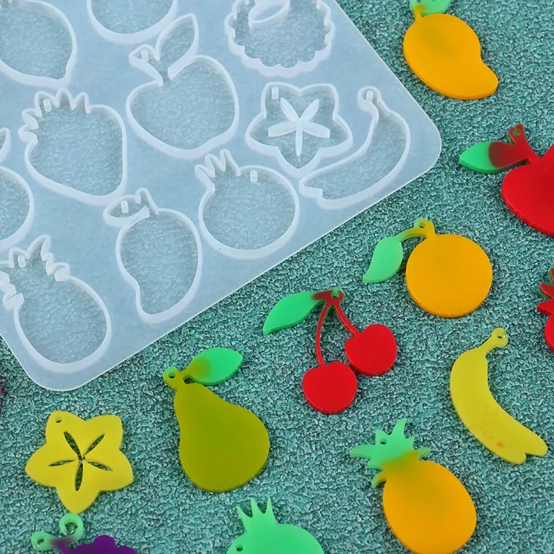 Moule silicone fruits et légumes pour bijoux