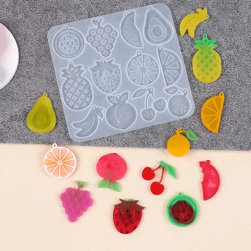 Moule silicone fruits et légumes pour bijoux