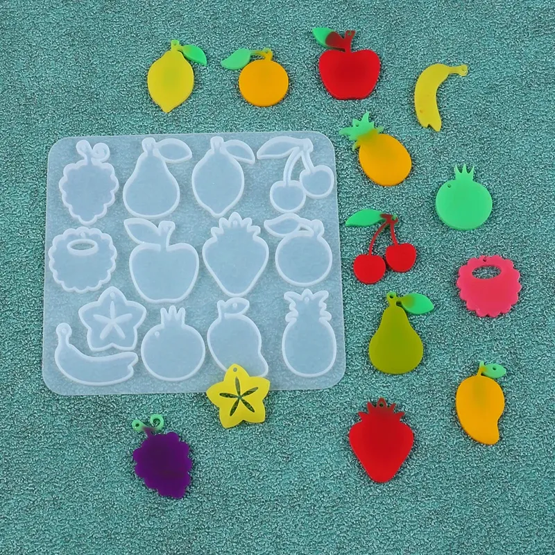 Moule silicone fruits et légumes pour bijoux