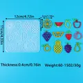 Moule silicone fruits et légumes pour bijoux – Couleur noir (60-1502)