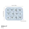 Moule silicone gemme pour bijoux – Couleur B08A-27