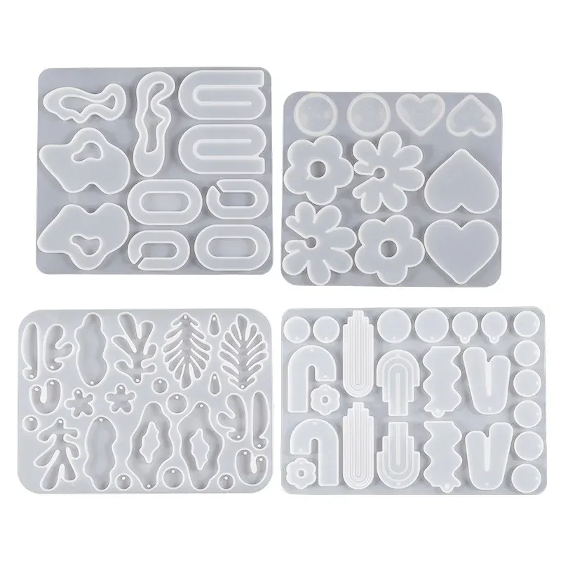 Moule silicone géométrie pendentif résine UV époxy
