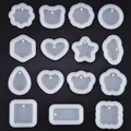 Moule silicone géométrie porte-clés étiquette pendentif bijoux – 1