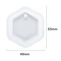Moule silicone géométrie porte-clés étiquette pendentif bijoux – Color Orange (12)