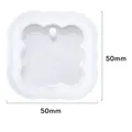 Moule silicone géométrie porte-clés étiquette pendentif bijoux – Color noir (02)